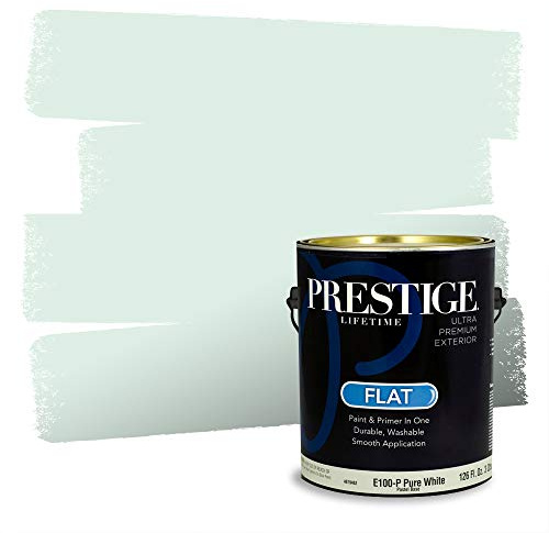 PRESTIGE Paints Exterior Paint and Primer In One, 1-Gallon, Flat, Comparable Match of Valspar* Neon Mint*