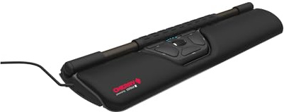 CHERRY ROLLERMOUSE, Ergonomische & Innovative Maus-Alternative, kann Beschwerden Vorbeugen & Lindern, Zusatztasten für Copy & Paste, Weiche Auflage, Schwarz