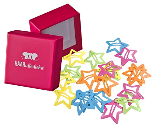 HAARallerliebst® - Lot de 20 barrettes à cheveux pour bébé fille - Petites pinces à cheveux multicolores (3 cm) - Mini pinces à cheveux pour bébé - Bijoux pour enfants et femmes