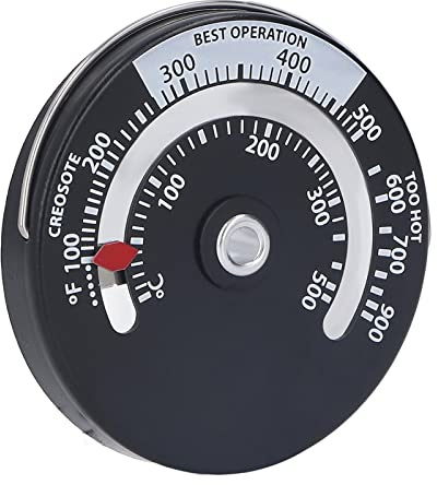 Magnetisches Herdthermometer, 0 Bis 500 °C, Hohe Genauigkeit, Zifferblatt Aus Aluminiumlegierung, Magnetisches Herdmessgerät für Holzherd, Gasherd, Vermeidung Von Schäden Am Ofen Durch Überhitzung