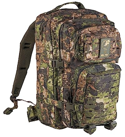 Mil-Tec US Pack Laser Cut dagsryggsäck • Taktisk militärryggsäck med laser-Cut MOLLE-system • Bundeswehr ryggsäck, vandringsryggsäck eller reseryggsäck för utomhus, camping och användning