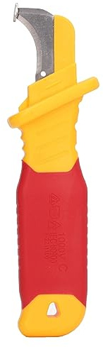 Insulation Electrician Knife, Cable Sheath Stripping Knife, 1000V High Voltage Resistor, Antimagnetic Disassembly Knife for Electrician's Tools (KN005)