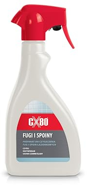 CX80 | Fugen und Nähte Reiniger – entfernt Schimmel, schwarze Flecken, desinfiziert und bleicht, für Badezimmer, Küche, Duschkabinen und Sanitärbereiche | 600 ml Zerstäuber