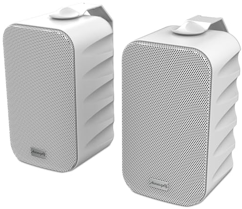 Audibax Delta 42 BT WhitePareja de Altavoces Bluetooth – Altavoces Activos de Alto Rendimiento para Pared – Compatible con Bluetooth - Alto Rango de Frecuencia (90Hz-20kHz) - Sonido Envolvente