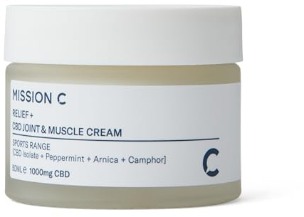 Mission C CBD Cream - for Joint Relief - High Strength, Fast Acting - Infused with Peppermint, Arnica, and Camphor - for Joints and Muscles