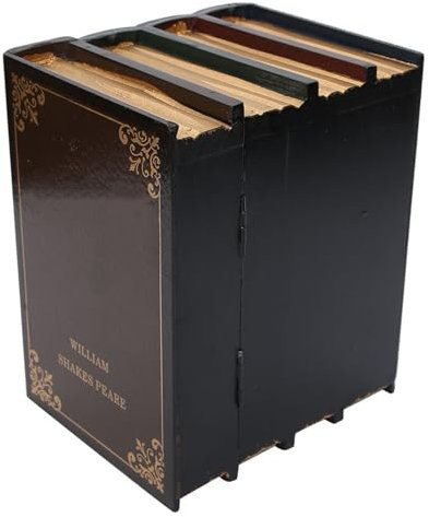 Forme de livre unique pour le rangement de bijoux et la décoration de la maison, convient à la coiffeuse, matériau en bois fait à la main