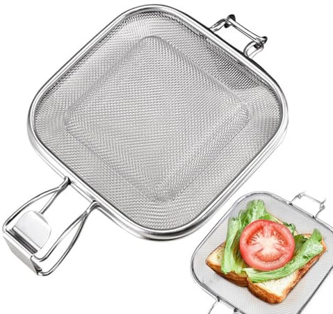 Toast Making Strumento - Pressa per sandwich in acciaio inossidabile fai -da -te | Stampo rotondo a maglie per snack di pane, ramandamento della crosta di toast creativa per pranzi per bambini, access