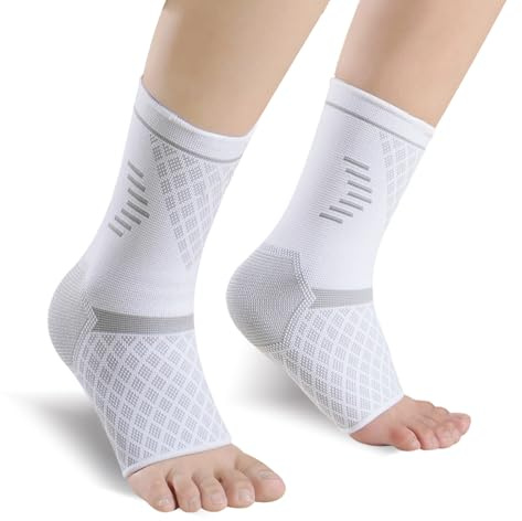 NuCamper 1 Paires Chevillère Entorse, Attelle Cheville, Chevillère de Maintien Sport, Chaussettes de Compression, Soutien du Entorse Légère Tendinite Tendon Achille Fasciite Plantaire Homme et Femme