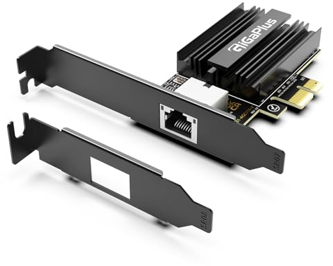 10Gbe PCI-e4.0 X1 Network Card, Marvell AQC113 Controller, 10G Base-T RJ45 Port NIC, GiGaPlus 100/1000/2500/10000Mbps Ethernet Card, 10Gb Ethernet Adapter Support Windows10/11/Windows Server/Linux