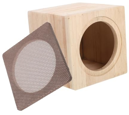 BUGUUYO Cassa Altoparlante in Legno Massello per Subwoofer 4 Pollici, Involucro Acustico per Auto, Miglioramento Bassi Profondi e Installazione Semplice per Aggiornamento Audio Veicoli