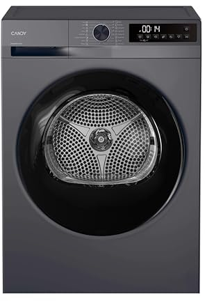 Candy Quick Pro Heat Pump Tumble Dryer, 10kg, Graphite, A++ Class | Freestanding, Soft Drum, Inverter Motor, Rapid Cycles, 15 Programmes, 1400 RPM, 59x60x85cm, GD 10N1R-80