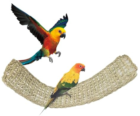 Fågel Sjögräs Matta | Naturligt Sjögräs Vävda Fågel Hängmatta | Dekorativa Tillbehör För Ställning Och Bur,För Nymfparakit Conure Kärleksfågel Hamster Skäggagam Smådjur Motion Uteplats Balkong