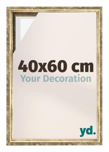 yd. Schattenfugenrahmen 40x60 Gold Antik - Rahmen für Leinwand - Holz Lyon | Schattenfugenrahmen für Leinwände, Geeignet für Leinwände bis 2 cm Dicke, Ohne Rückwand und Glas, Made in Holland
