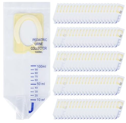 YYTECH Urinbeutel Baby, Urinbeutel Testen, 100 Stück Urinbeutel für Unterwegs Kinder (100ml),Pinkelbeutel mit Klebefläche und Auslaufschutz, Pinkelbeutel für Reisen, Wandern und Camping im Freien