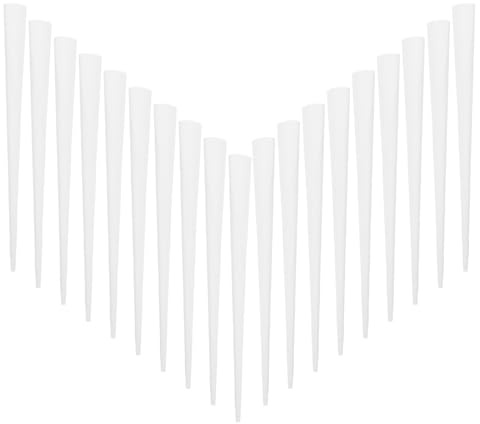 VICASKY 20Pcs White Cotton Candy Paper Sticks – 3X0.5X29Cm Paper Cones for Candy Floss Machines, Birthday Party Treat Holders, Holiday Sweet Making Supplies