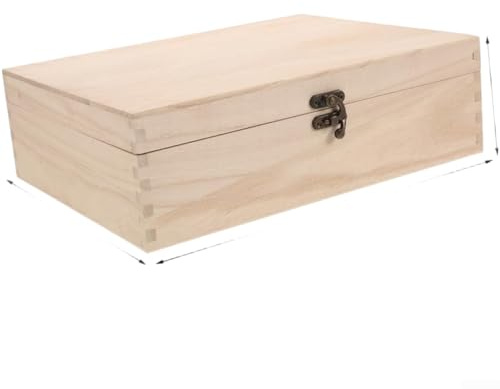 Caja de almacenamiento de madera de paulownia con múltiples compartimentos con diseño de tapa abatible de dos capas para joyas y accesorios de manualidades