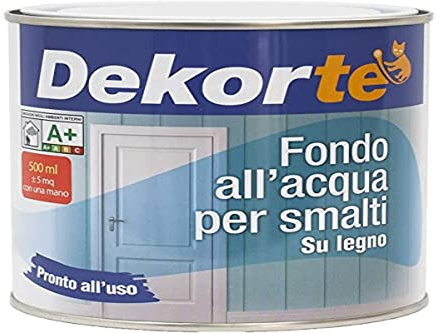 GDM 600018109600210 Pittura acrilica di Preparazione per smalti ad Acqua su Supporti in Legno, Bianco, 500 ml (Confezione da 1)