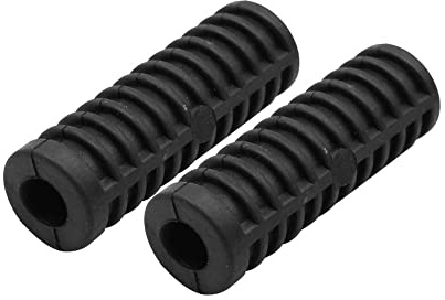 sourcing map Schalthebel Pedal Gummimanschette 2 Stücke Für Motorrad | Farbe Schwarz, Material Gummi, Rutschfest, 14mm/12mm Löcher, Länge 73mm, Universal Passend Für Meisten Motorräder