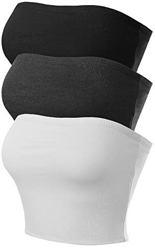 MixMatchy - Camiseta-Sujetador Tipo bandó sin Tirantes para Mujer, básica, sin Mangas, Espalda Descubierta, Casual, Sexi, para Salir al Aire Libre, Verano 2025, S