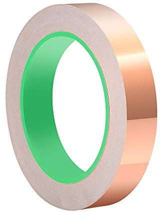 20 mm Width 20 m Copper foil Adhesive Tape self-Adhesive Shielding Tape on Both Sides Conductive Copper Tape for Guitars