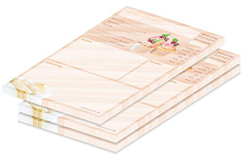 PRICARO Rezeptblock Dessert, A4, 25 Blatt, 3 Stück