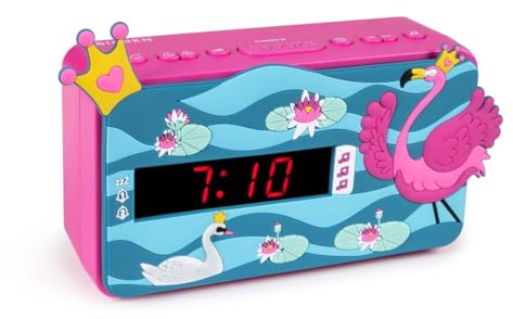 Bigben Réveil LED Interactive R15PRINCESS3D - Effet 3D - Décor Princesse