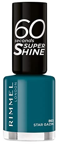 RIMMEL UÑAS LACA 60 SECONDS 863 SUPER SHINE AZUL VERDE F-6