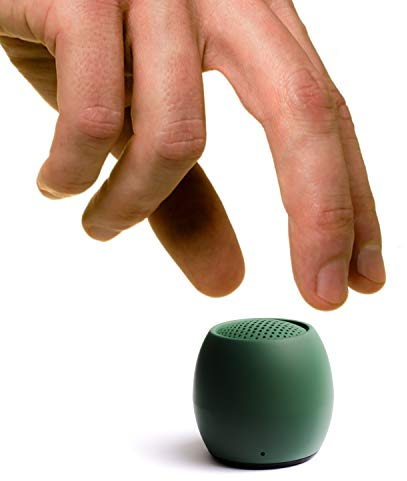 Boompods Zero Mini Bluetooth Lautsprecher - tragbarer Outdoor Lautsprecher, IPX6 Wasserschutz & 5 Std. Akkulaufzeit, Kabelloser Mini Musikbox mit Mikrofon & Selfie-Funktion für Reisen, Grün