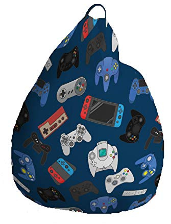 Gamer Beanbag - Gaming Controller Design - Polycotton - 52x38x52 cm