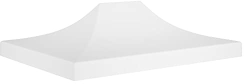 vidaXL Toit de Tente de Réception Toile de Toit de Chapiteau Remplacement de Toit de Tente Escamotable Pavillon de Jardin 4x3 m Blanc 270 g/m²