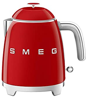 Smeg KLF05RDEU Electric Kettle with a Capacity of 0.8l and a Power of 1400 W KLF05RDEU-red, Plastic, Black