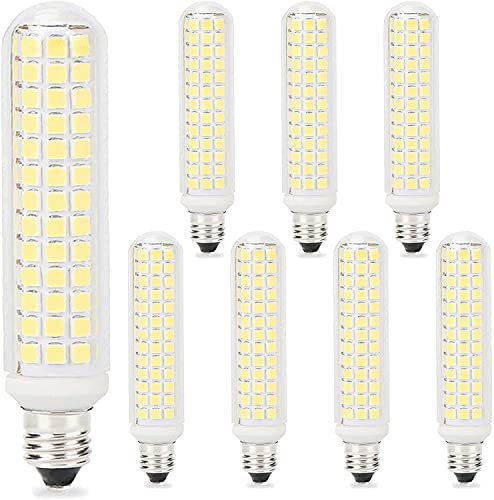 E11 LED Lampadina dimmerabile 13W (equivalente alogena 130W) 1300LM 2835SMD 220V per illuminazione di lampadine a lampadario a LED, senza sfarfallio, angolo del fascio 360°,Cold white,8 Pack