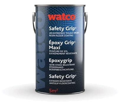 Watco Safety Grip - Anti Slip Concrete Floor Paint for steps, ramps and floors, in wet or oily areas - Coarse non-slip finish to reduce accidents (Tile Red)