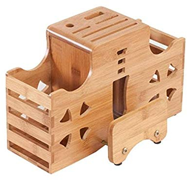 Ceppo portacoltelli Universale in bambù Senza Coltello Portacoltelli da Cucina Antiscivolo Scaffale Portaoggetti Portacoltelli in bambù Taglio per Set di coltelli da Chef