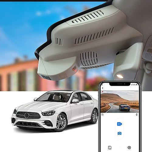 Fitcamx Dashcam 4K Geeignet für Mercedes-Benz E-Class (HD2-6118 Schwarz) 2017-2023 W213 (5th Gen), Autokamera 2160P UHD WiFi, Loop-Aufnahme, G-Sensor, OEM Benz Zubehör, WDR Dash Cam, 64GB Karte