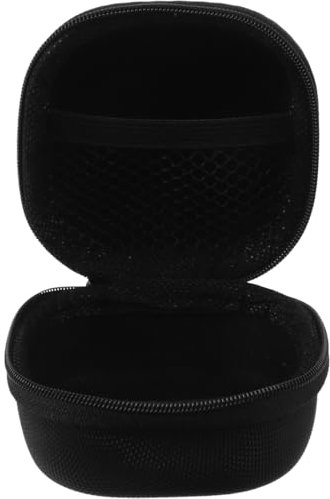 HEMOTON Custodia Porta Cuffie Quadrata E Resistente Per Auricolari Box Di Stoccaggio Per Cuffie E Accessori Design Elegante E Compatto Per Viaggi E Uso Quotidiano Nero