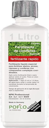 Fertilizante líquido premium para coníferas como abetos, pinos y abetos, de la línea profesional (1000ml)