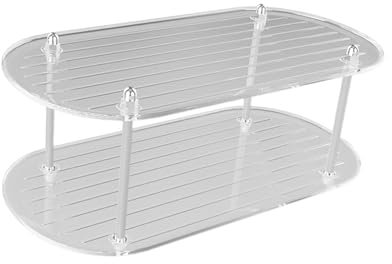 predolo Portaoggetti per La Casa Organizzatore per Trucchi Organizzatore da Scrivania con Ripiano da Banco a 2 Livelli, Piccolo