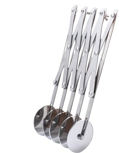 3/5/7 Wheel Cutter Dough Divider Dough Knife Flexible Roller Blade Pizza Pastry Peeler Stainless Steel Baking Pan Tool (Size : 5rounds)