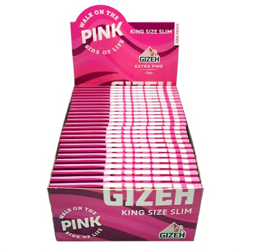 Box Gizeh PINK King Size Slim 50 Hefte à 34 Blättchen