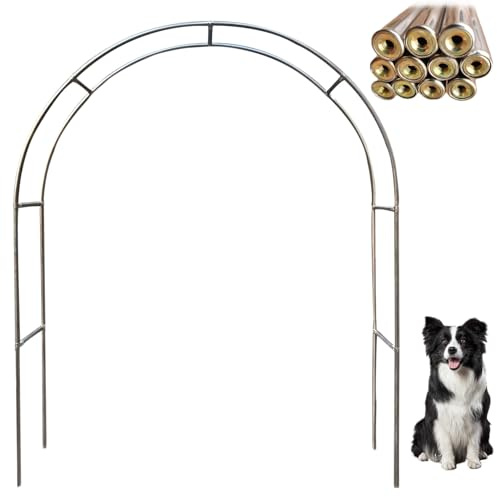 Arche De Jardin Ou Mariage Arche En Acier Inoxydable Extérieure Et Intérieure De 230/240 CM Pour Plantes Grimpantes Arceau À Rosiers En Treillis Extérieur(Color:19mm,Size:1.2*2.3m(3.9*7.5ft))