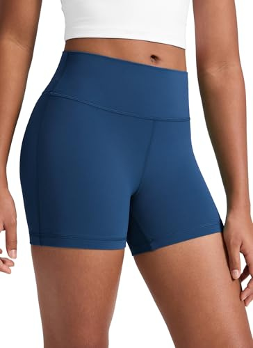 CRZ YOGA Girls Butterluxe Biker Shorts French Navy Medium