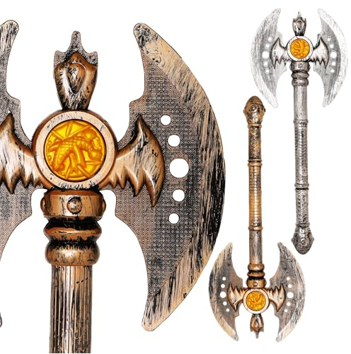 Toyland® 41cm (16) Realistic Metallic Battle War Age 3+ Axe Toy -Thor & Viking Role Play Costume Accessories - Pretend Play - 1 Chosen At Random
