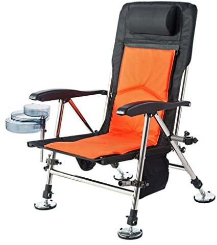 GONGGUJ Stühle Angelstuhl Strandstuhl Outdoor Klappbarer Angelstuhl Liegestuhl mit Vier Beinen Verstellbarer tragbarer Multifunktions-Angelstuhl (A wie abgebildet)