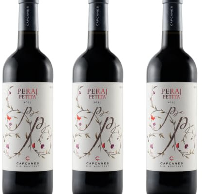 Celler de Capcanes Peraj Petita Koscherer Barrique-Rotwein ? Handverlesen, aromatisch, perfekt für jede Gelegenheit 3 Flaschen