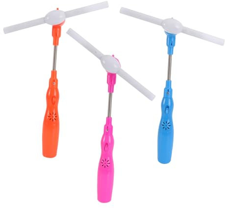 Toyvian 3pièces Bâton De Musique Lumineux Jouet Coloré Rotatif Électrique pour Garçon Fille Jouet Musical Éclatant sans Pile Couleurs Assorties Rouge Rose Bleu