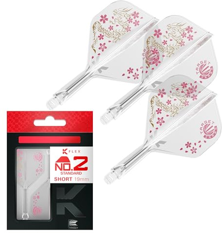 Target Japan Smash Arrow System and Smash K Flex Dart, No.2 | 3 Pack Kflex All In One Flights - Player Edition Junya Koikawa Darts Accessories | K-Flex Dart - Short (19mm)