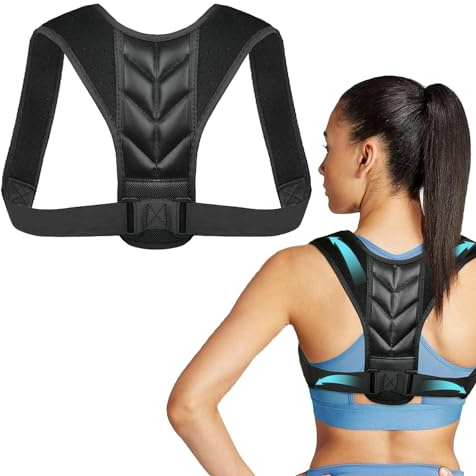 Correttore Postura Uomo Donna, 68-91cm Busto Fascia Posturale Spalle E Schiena Traspirante Regolabile Per Correggere La Postura E Alleviare I Dolori Alla Schiena, Al Collo, Alla Nuca E Alle Spalle