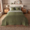 Silentnight Supersoft Quilted Bedspread - Add a Layer of Extra Style and Warmth - Smooth Comfy Touch Microfibre Coverlet Bed Sofa Throw - Machine Washable and Non-Iron Fabric - 150x200cm, Green