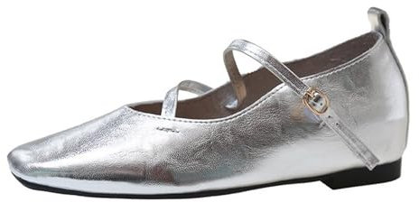 Mocasines de mujer con diseño de bailarinas informales, para el tiempo libre, sin cordones, para el tiempo libre, punta puntiaguda, zapatos de senderismo, cómodos, suaves, mocasines de moda, zapatos